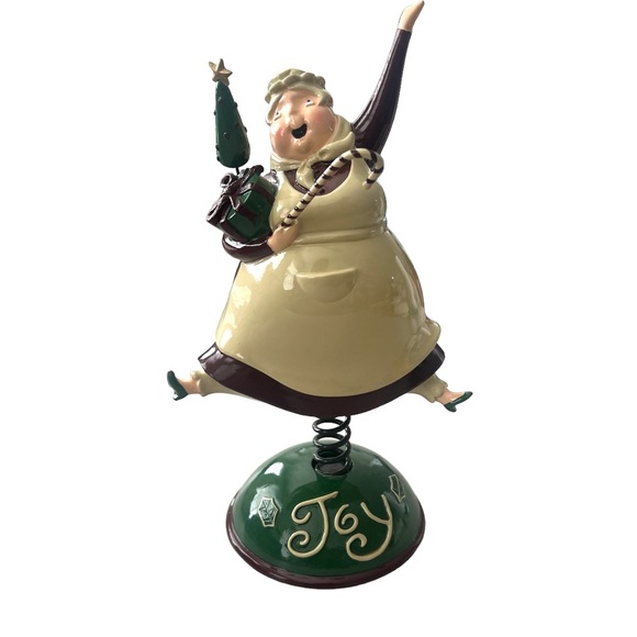 Mrs. Claus On A Spring Figurine Christmas Holiday Decor Mint - Picture 1 of 6